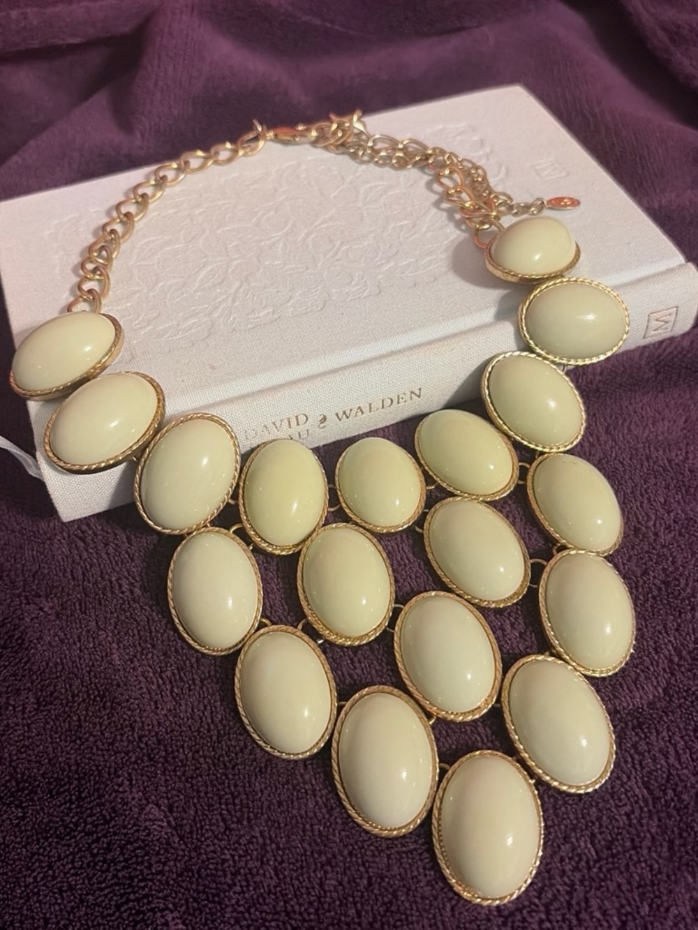 ALDO golden mint pearl necklace